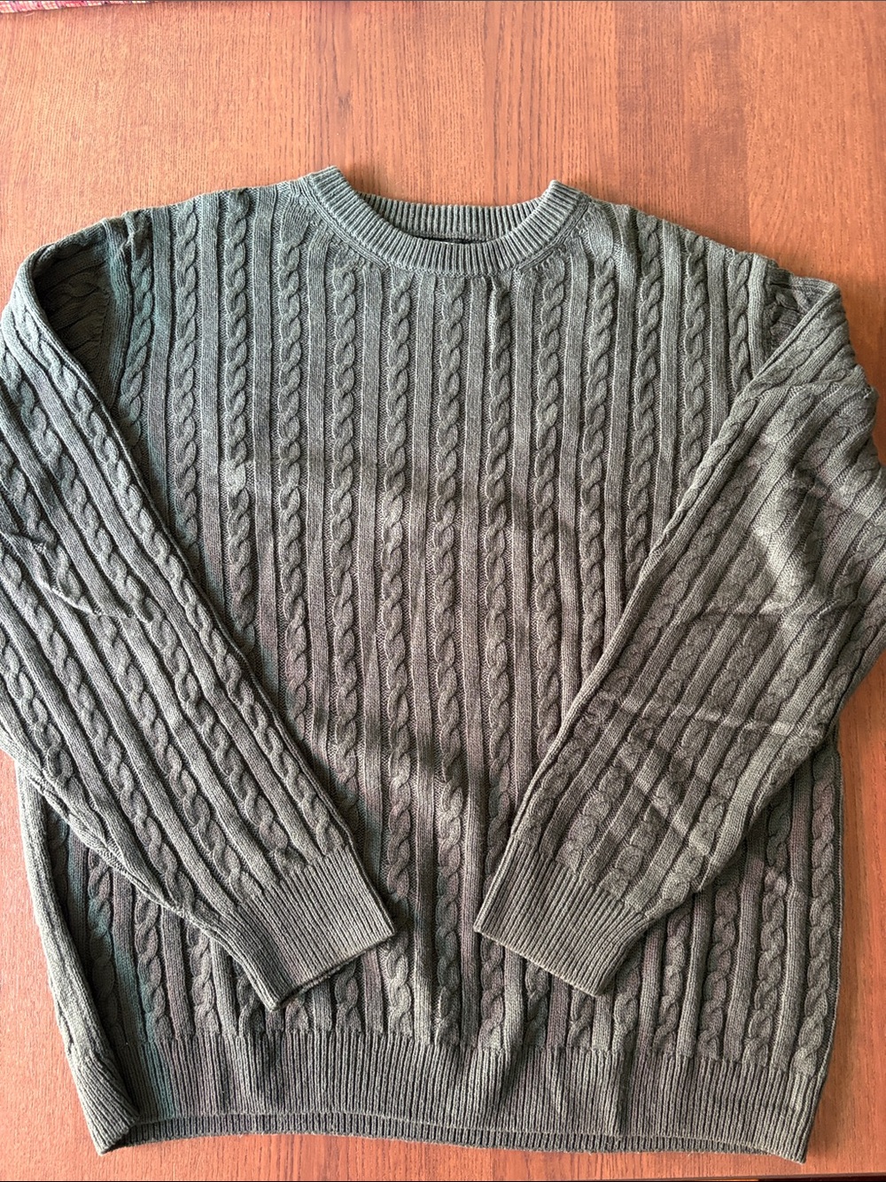 WILLIAM RAST - Muted Green Cable-Knit Cotton-blend Crewneck Sweater